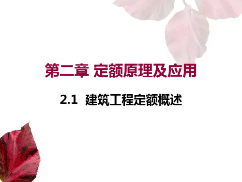 定额原理及应用课件