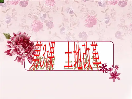 人教部编版八年级下册第3课土地改革 (共18张PPT)