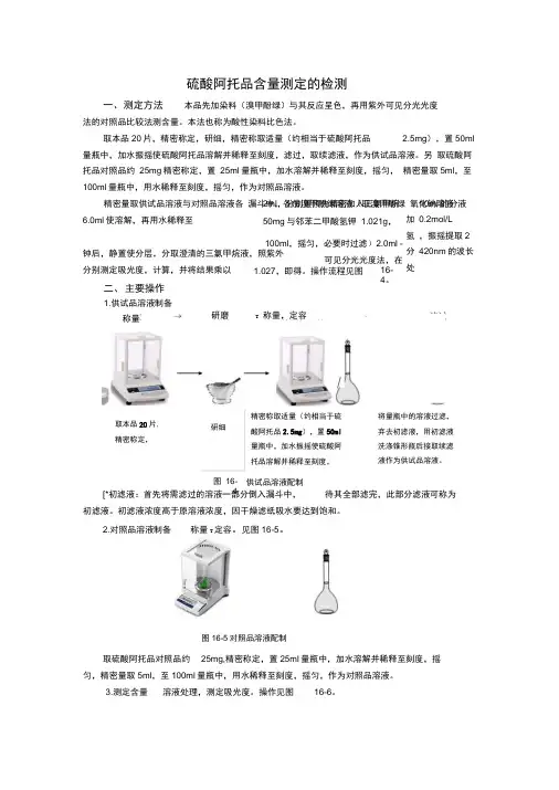 硫酸阿托品含量测定的检测