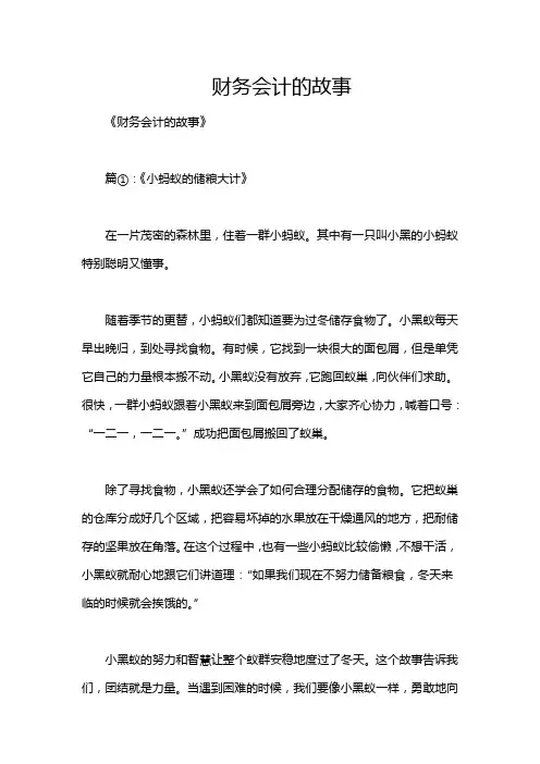 财务会计的故事