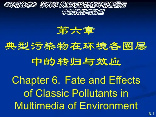 《环境化学》第6章 典型污染物在环境各圈层中的转归与效应