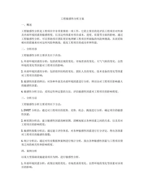 工程敏感性分析方案
