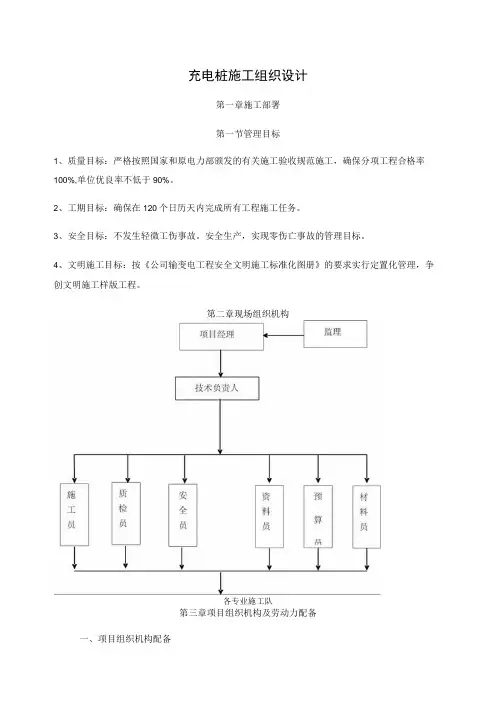 充电桩施工组织设计