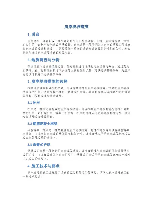 崩岸堤段措施