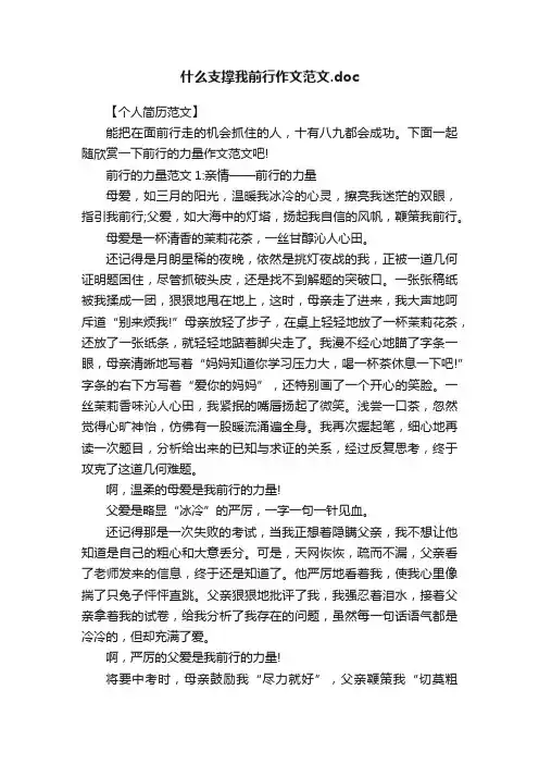 什么支撑我前行作文范文.doc