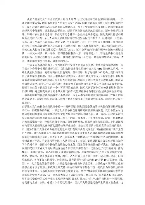 ”星星之火“社会实践队总结