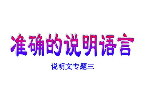 说明语言准确性