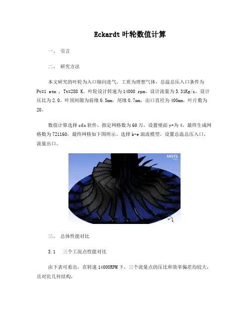 Eckardt叶轮数值计算