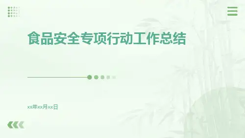食品安全专项行动工作总结PPT