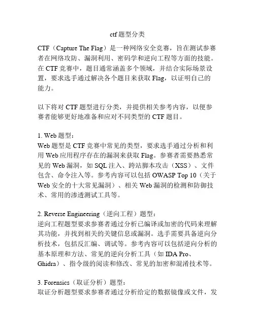 ctf题型分类