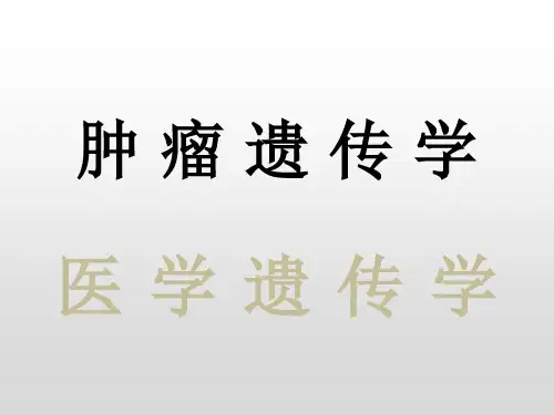 《肿瘤遗传学》PPT课件