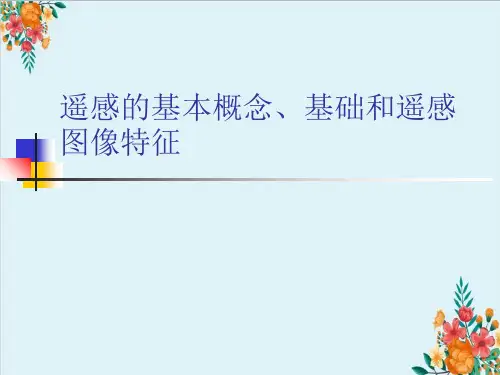 遥感的基本概念、基础和遥感图像特征