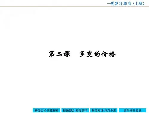 2015高考政治一轮复习课件：经济生活-2 多变的价格