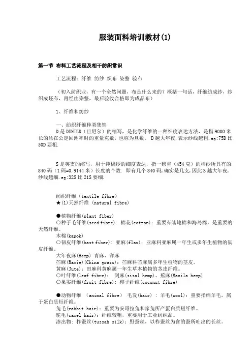 服装面料培训教材(1)