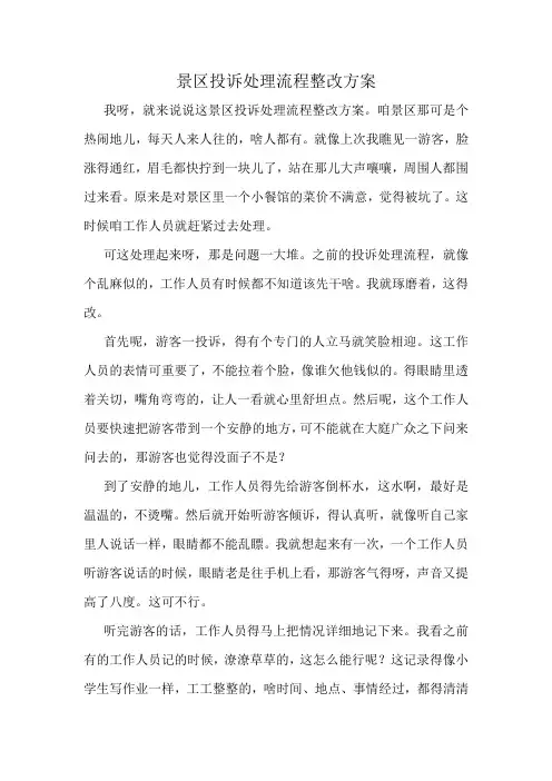 景区投诉处理流程整改方案