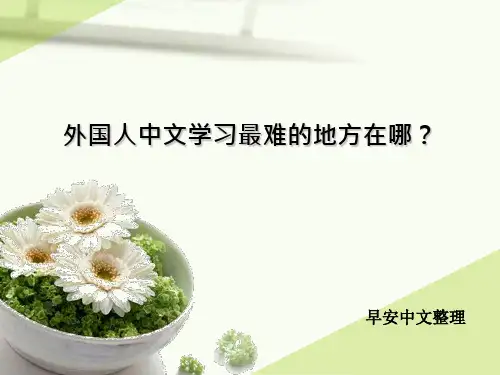 外国人中文学习最难的地方在哪？