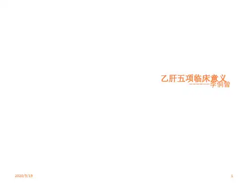 乙肝五项临床意义PPT课件