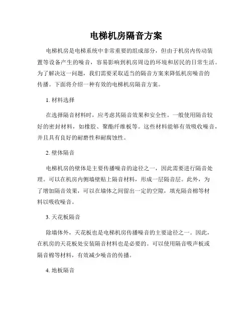 电梯机房隔音方案