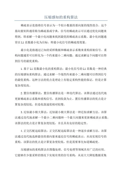 压缩感知的重构算法