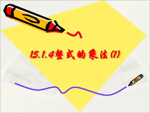 整式的乘法ppt课件