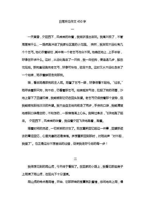 日常所见作文450字