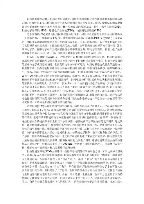 材料组织形貌分析