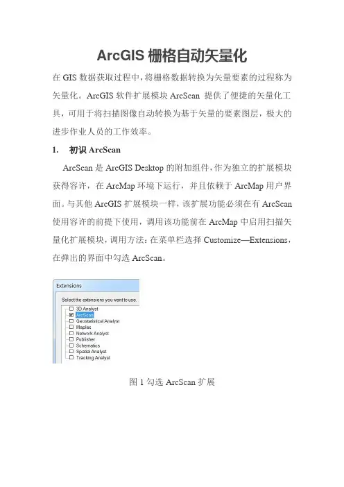 arcgis栅格自动矢量化