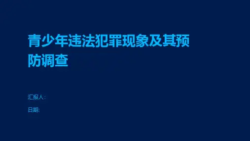 青少年违法犯罪现象及其预防调查
