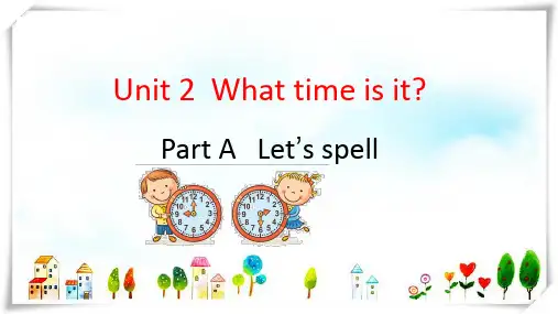 2024年人教版PEP小学英语四年级下册Part A Let's spell 课件