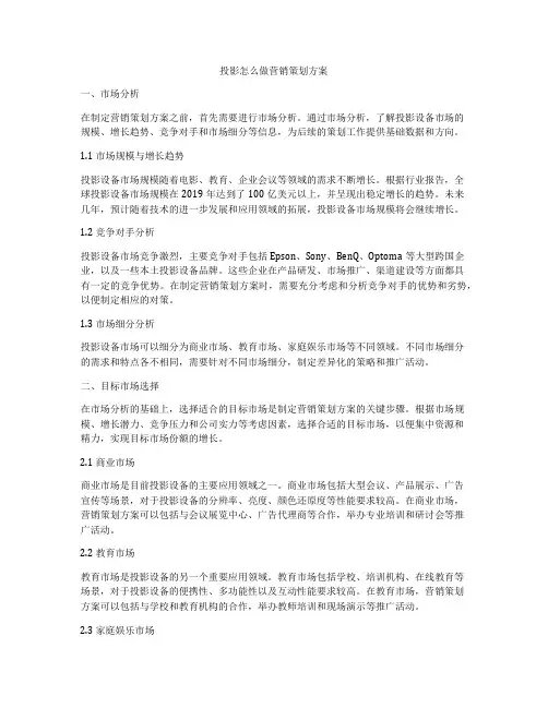 投影怎么做营销策划方案
