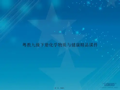 粤教九级下册化学物质与健康精品讲课文档