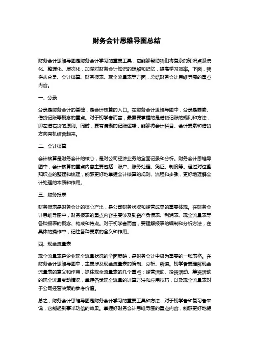 财务会计思维导图总结