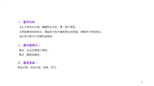 7-10岁猫和毛线球——水粉课件