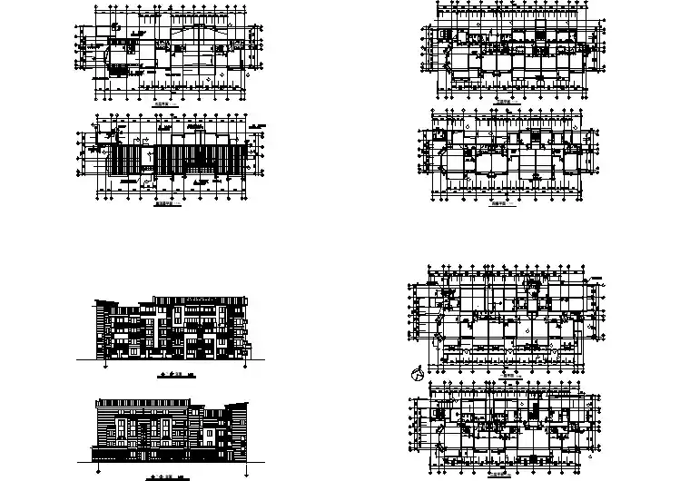 某地多层住宅楼建筑设计方案图（共4张）