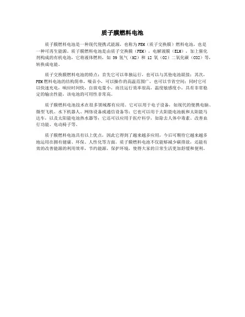 质子膜燃料电池