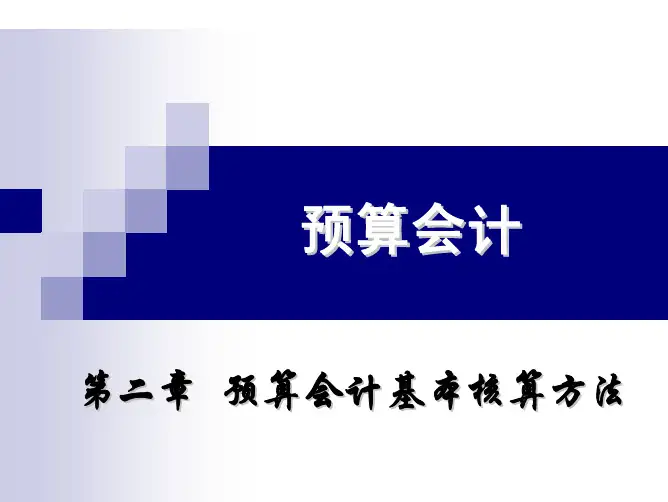 第二章 预算会计基本核算方法