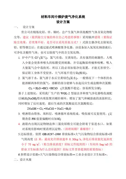 中频炉废气净化系统
