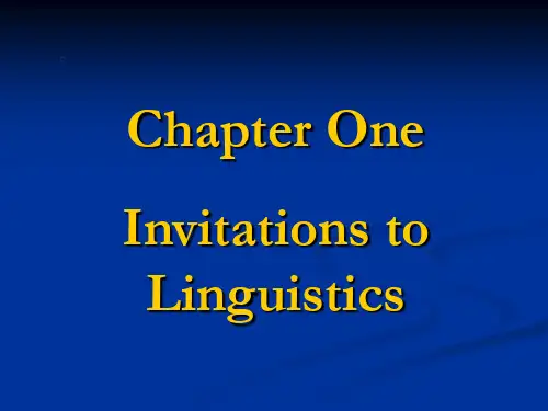 1Chapter 1_intro胡壮麟语言学教程第一章