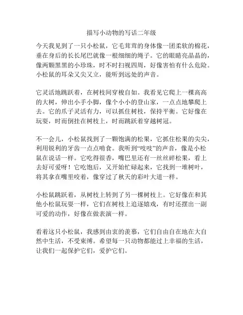 描写小动物的写话二年级