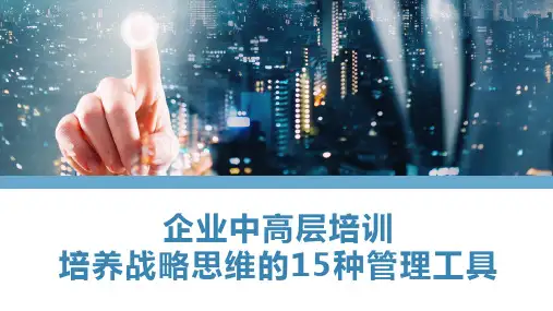 30页企业中高层培训培养战略思维的15种管理工具(优质课件)