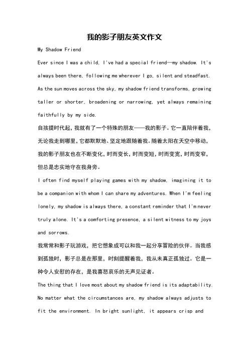 我的影子朋友英文作文