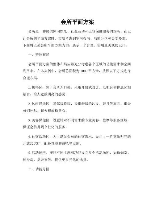 会所平面方案