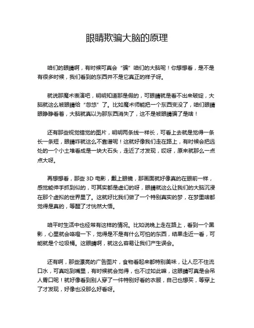 眼睛欺骗大脑的原理