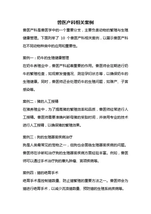 兽医产科相关案例