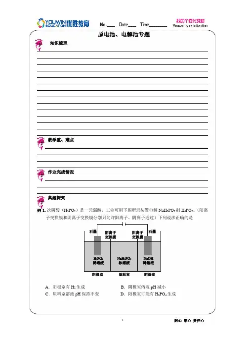 北京高考原电池、电解池专题