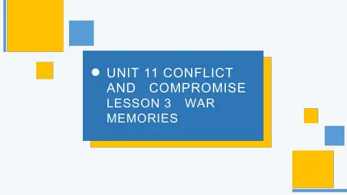 【知识点课件】Unit 11 Lesson 3 War Memories 核心词汇讲解-重点句式课件