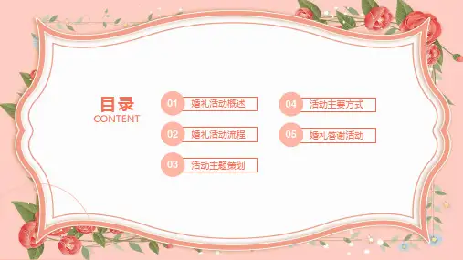 唯美浪漫婚礼婚庆活动营销策划动态PPT