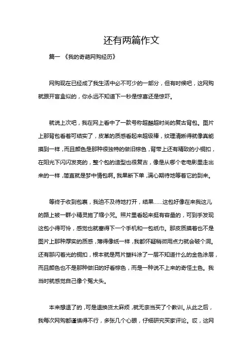 还有两篇作文