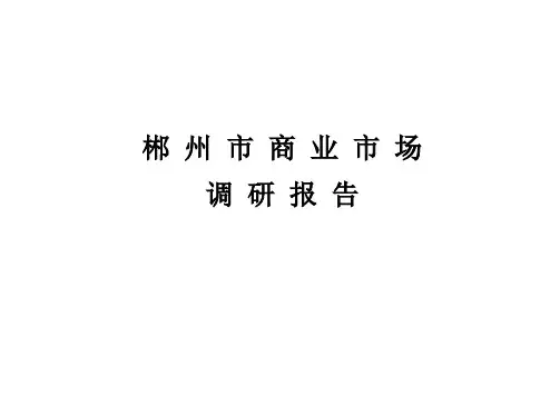 郴州市商业市场调研报告