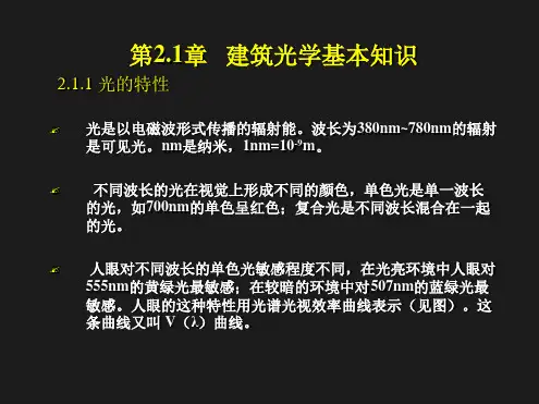 建筑物理2建筑光学
